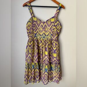 Jealous Tomato Yellow and Purple Dress